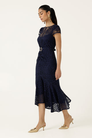 Affair of Honour Dress - Navy | Sacha Drake