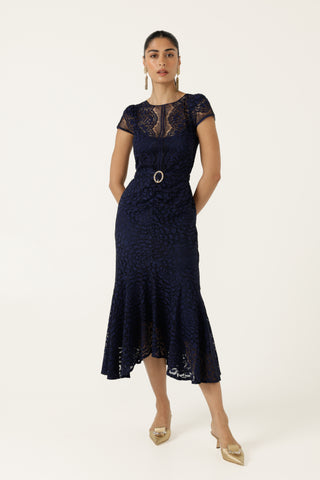 Affair of Honour Dress - Navy | Sacha Drake