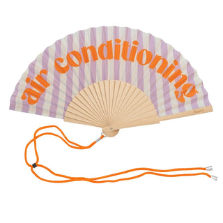 Air Conditioning Hand Fan – Orange Stripe | Fisura