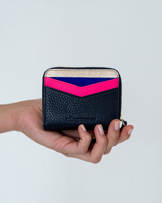 Alexis Zip Purse – Navy Multi | Arlington Milne