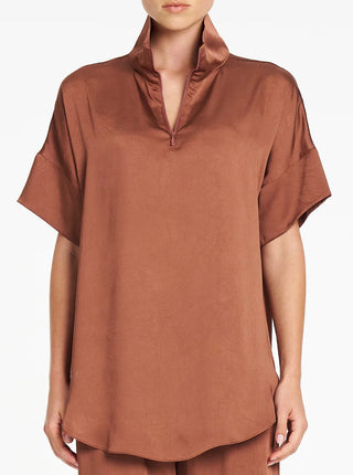 Funnel Tunic – Cinnabar | Mela Purdie