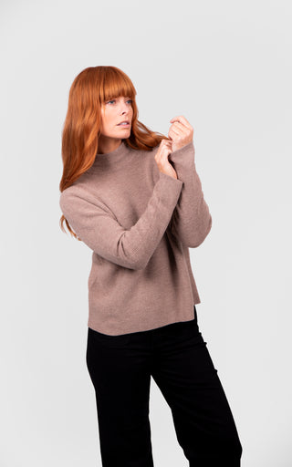 High Crew 1/2 Cardi Pullover - Cobblestone | Bridge & Lord