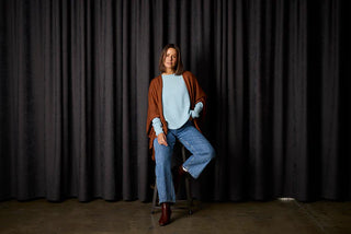 Dolman Rib Pullover - Aquamarine | Bridge & Lord