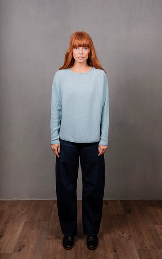Dolman Rib Pullover - Aquamarine | Bridge & Lord