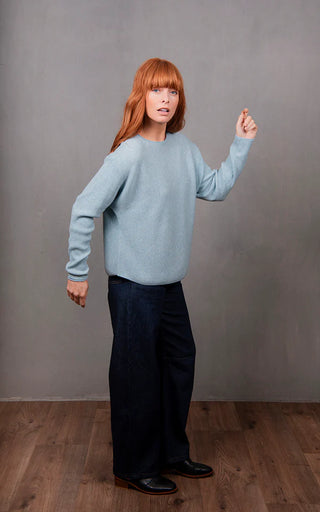 Dolman Rib Pullover - Aquamarine | Bridge & Lord