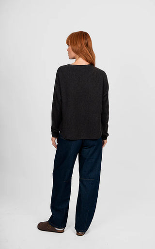 Dolman Rib Pullover - Chocolate | Bridge & Lord