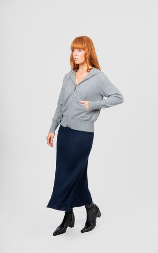 Sophie Panelled Flared Skirt - Black | Bridge & Lord