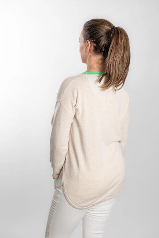 Bow & Arrow - Oatmeal Swing w/ Green Contrast