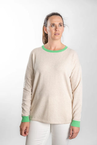 Bow & Arrow - Oatmeal Swing w/ Green Contrast