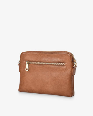 Bowery Crossbody – Tan Pebble | Elms+King