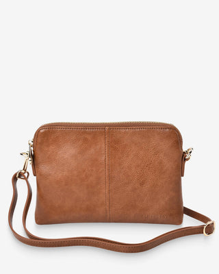 Bowery Crossbody – Tan Pebble | Elms+King