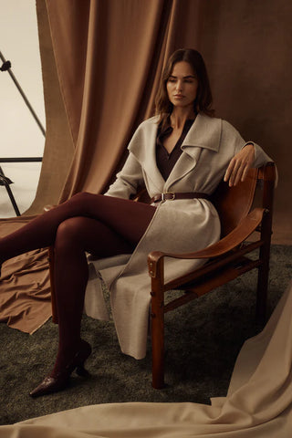 Parsons Merino Cardigan - Mushroom | Cable Melbourne