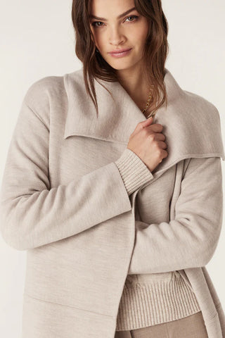 Parsons Merino Cardigan - Mushroom | Cable Melbourne