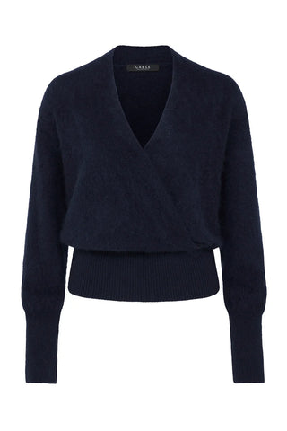 Brushed Cashwool Jumper - Navy | Cable Melbourne