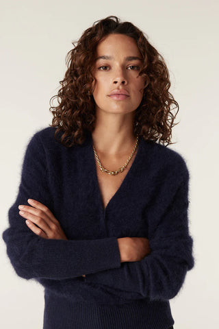 Brushed Cashwool Jumper - Navy | Cable Melbourne
