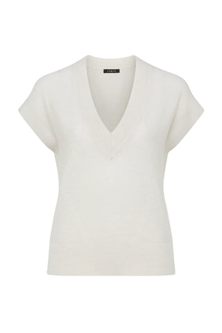 Abigail Merino Top - Antique White | Cable