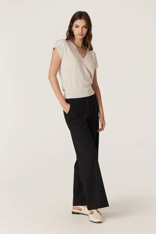 Abigail Merino Top - Antique White | Cable