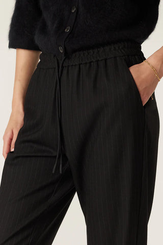 Vincent Wool Pant - Black Pinstripe | Cable Melbourne