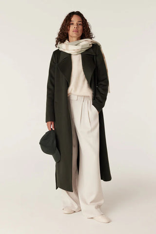 Evans Wool Coat - Forest Green | Cable Melbourne