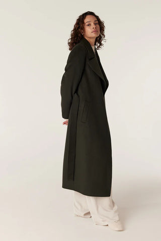 Evans Wool Coat - Forest Green | Cable Melbourne