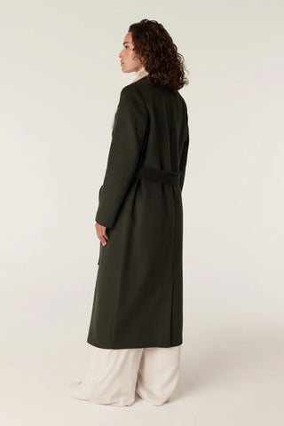 Evans Wool Coat - Forest Green | Cable Melbourne