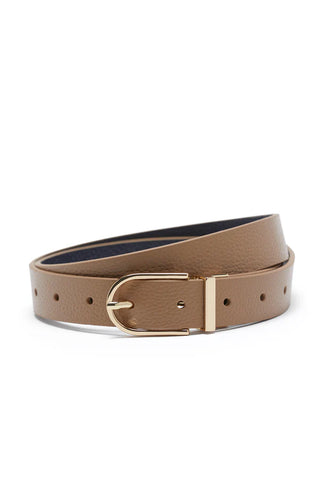 Reversible Belt - Tan and Navy | Cable Melbourne