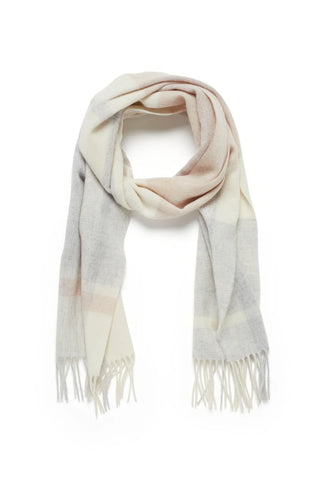 Pure Wool Scarf - Blush Check | Cable Melbourne
