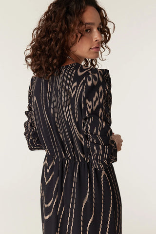 Margaux Dress - Navy Camel Spot | Cable Melbourne