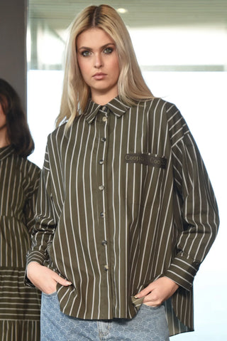 A-Shirt Your Eyes - Olive Stripe | Cooper