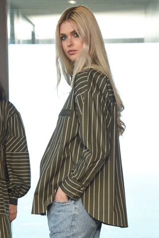 A-Shirt Your Eyes - Olive Stripe | Cooper