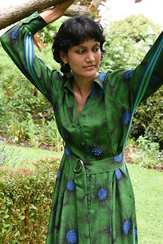 Winterful Dress - Green Floral | Cooper