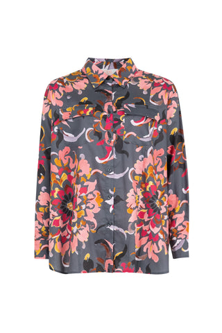 Pocket Full Of Chic Shirt - Grey & Pink | Coop by Trelise Cooper