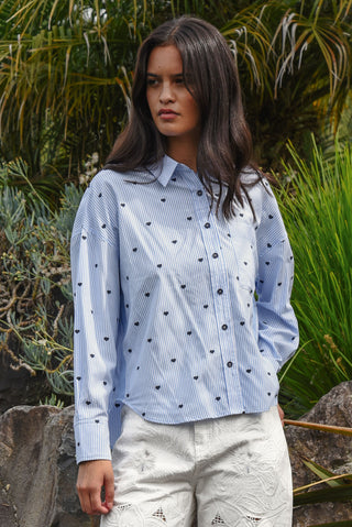 Heart Line Shirt – Blue | Coop