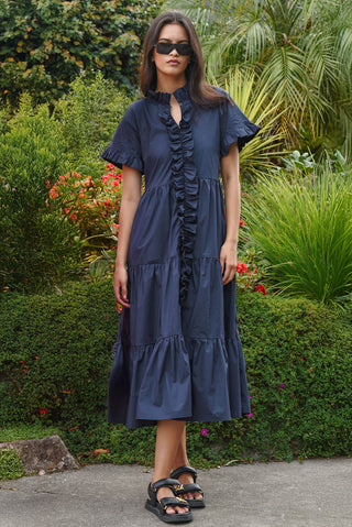 Frillaxed Dress – Navy | Coop