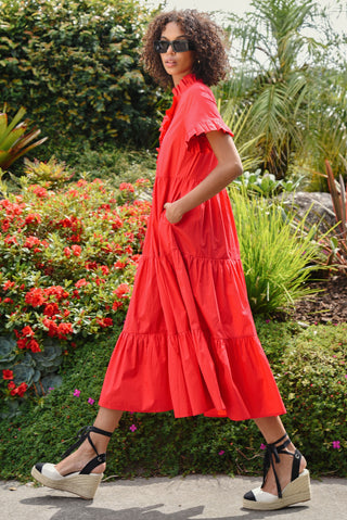 Frillaxed Dress – Red | Coop