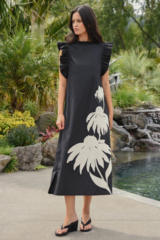 Three-mendous Blooms Dress – Black & Cream | Coop
