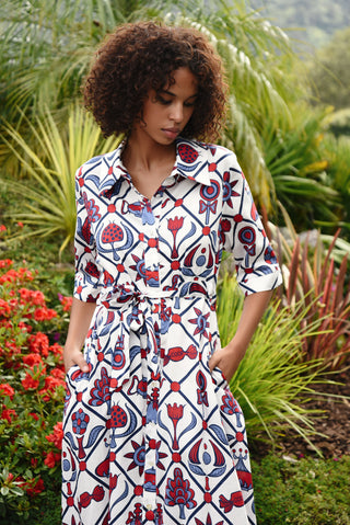Tie One On Dress – Red White & Blue | Coop