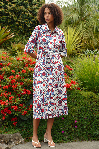 Tie One On Dress – Red White & Blue | Coop