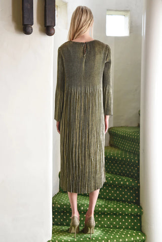24 Karat Fold Dress - Gold | Coop