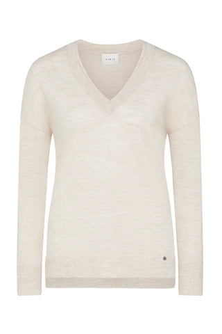 The Saxon Fine Merino Jumper - Oatmeal | Cable Melbourne