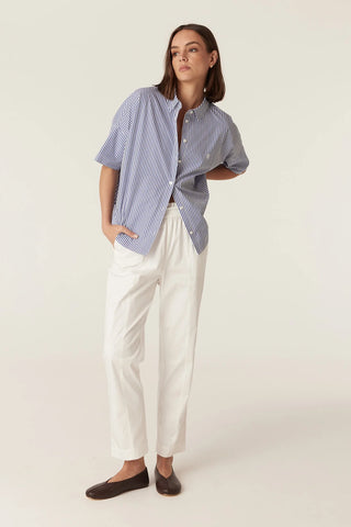 Cove Boxy Shirt - Blue Stripe | Cable