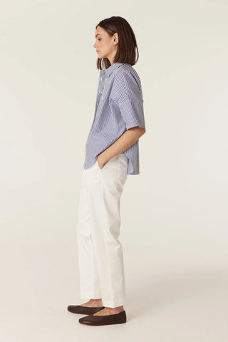 Cove Boxy Shirt - Blue Stripe | Cable