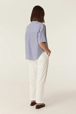 Cove Boxy Shirt - Blue Stripe | Cable