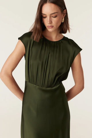 Muse Dress – Dark Green | Cable Melbourne