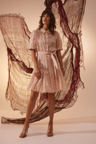 Renata Frill Dress - Soft Floral
