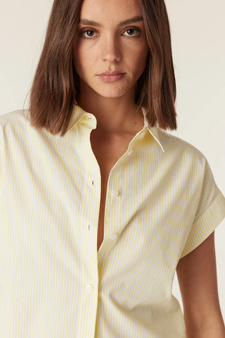 Portsea Shirt - Yellow Stripe | Cable