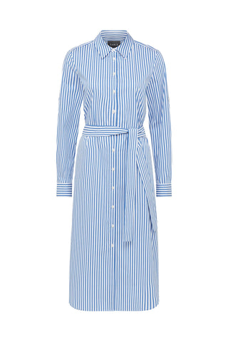 Portsea Shirt Dress - Blue Stripe | Cable
