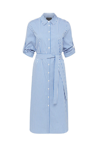 Portsea Shirt Dress - Blue Stripe | Cable