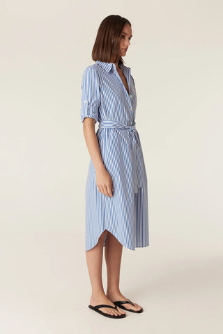Portsea Shirt Dress - Blue Stripe | Cable