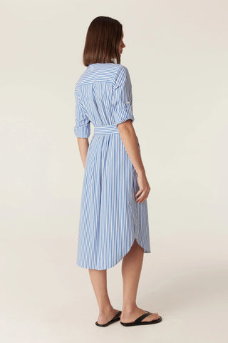 Portsea Shirt Dress - Blue Stripe | Cable